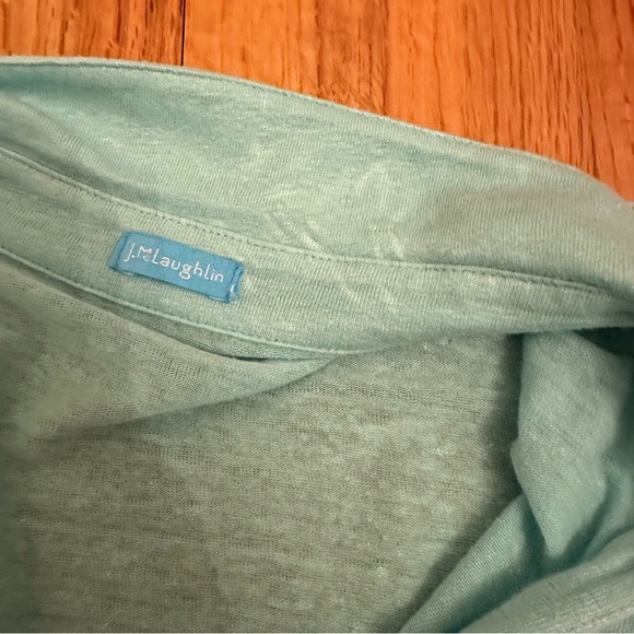 J.McLaughlin Womens Linen Blend Button Front Top Size unsure 3/4 Sleeve Capsule - Picture 2 of 8
